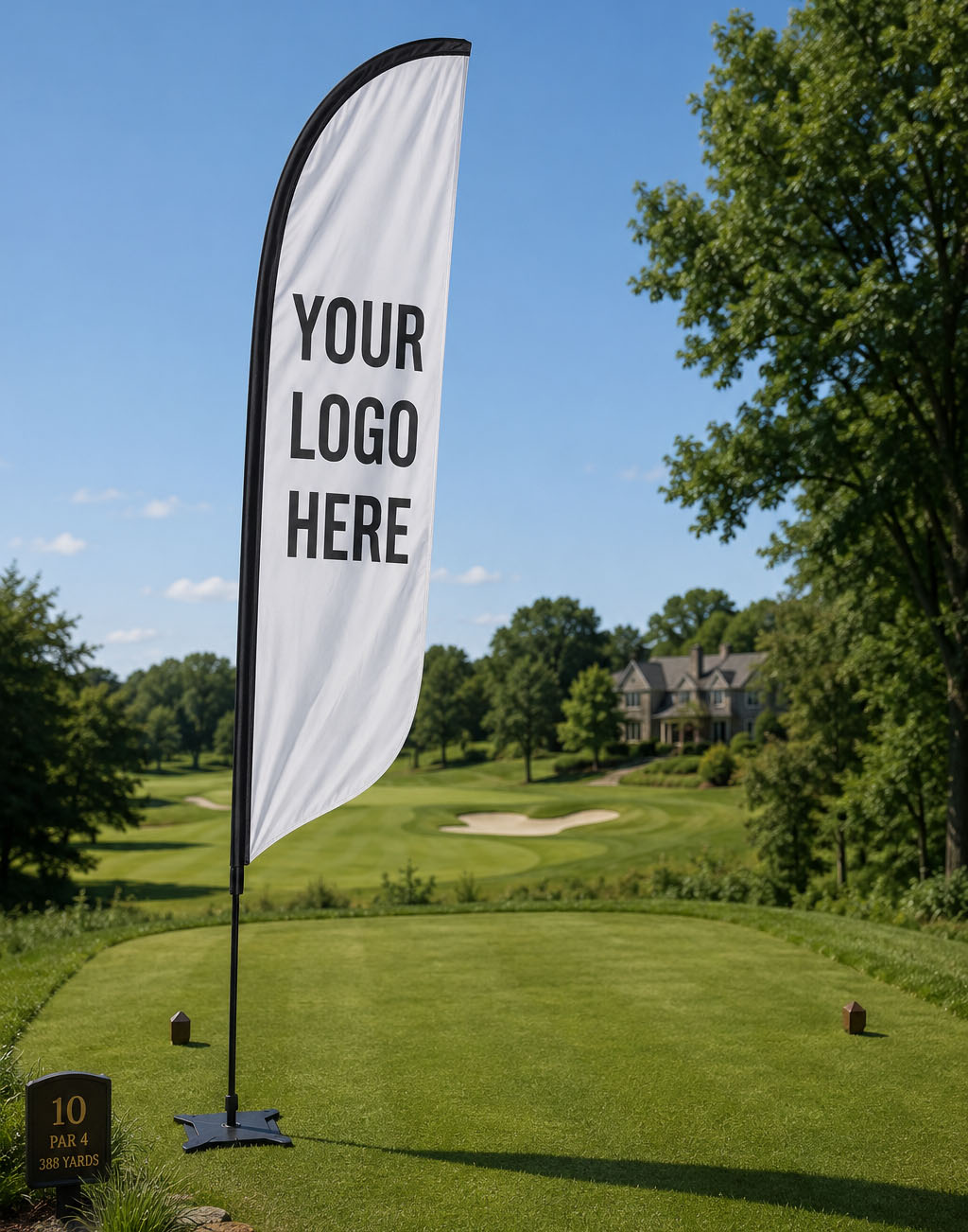 Feather flag hole sponsor